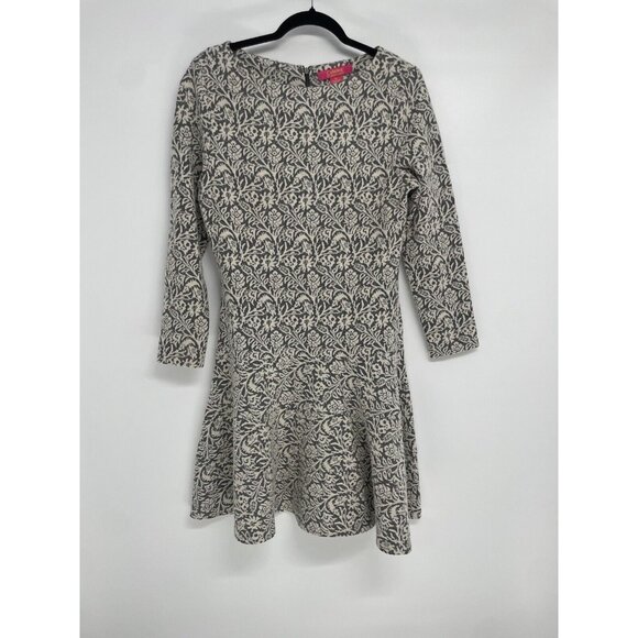 Catherine Malandrino Dresses & Skirts - Catherine Malandrino Womens Fit & Flare Floral Wool Blend 3/4 Sleeve Zip Sz M